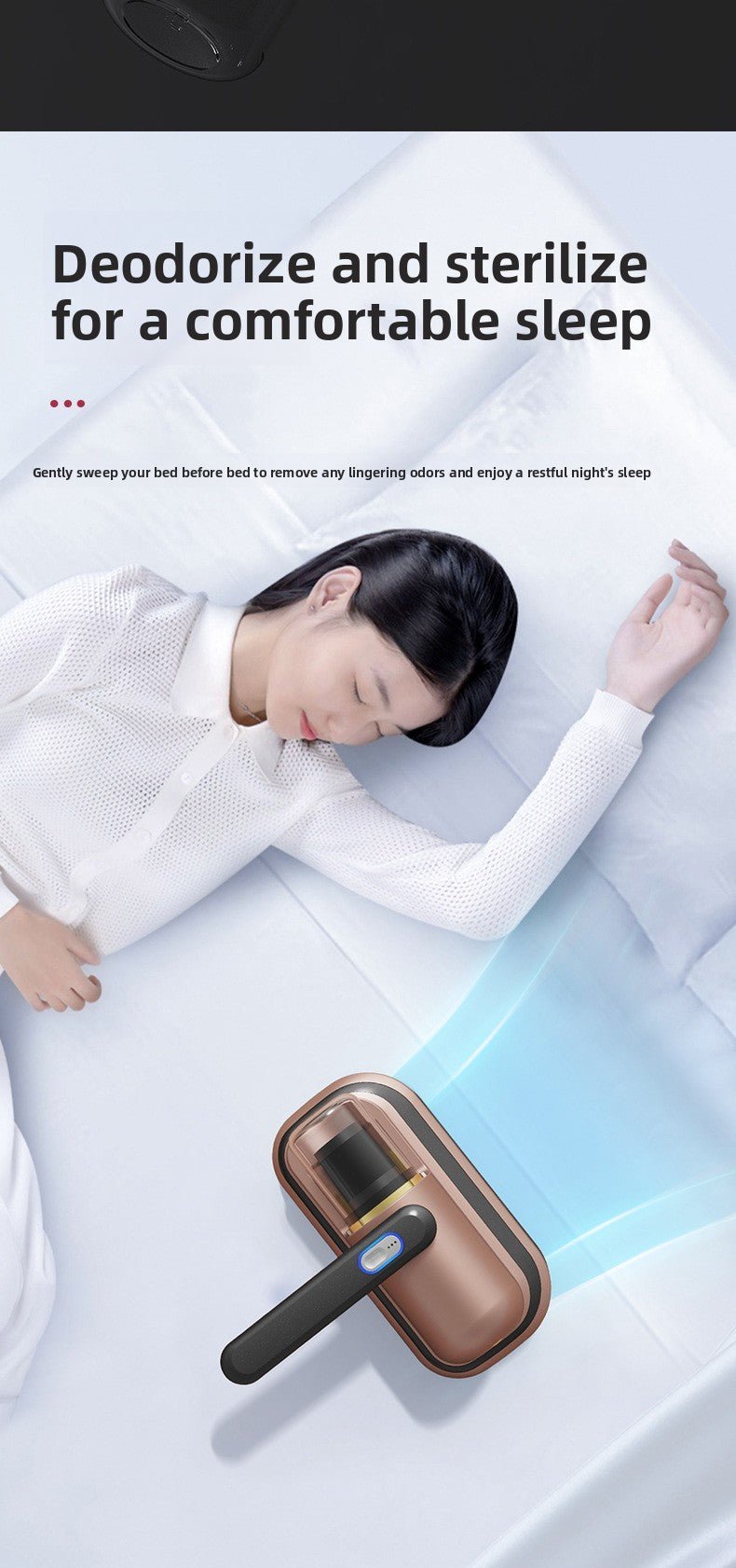 Home UV Sanitizing Vacuum: Cordless Bed Mattress Cleaner with Dual Vibration & Strong Suction - ziktop