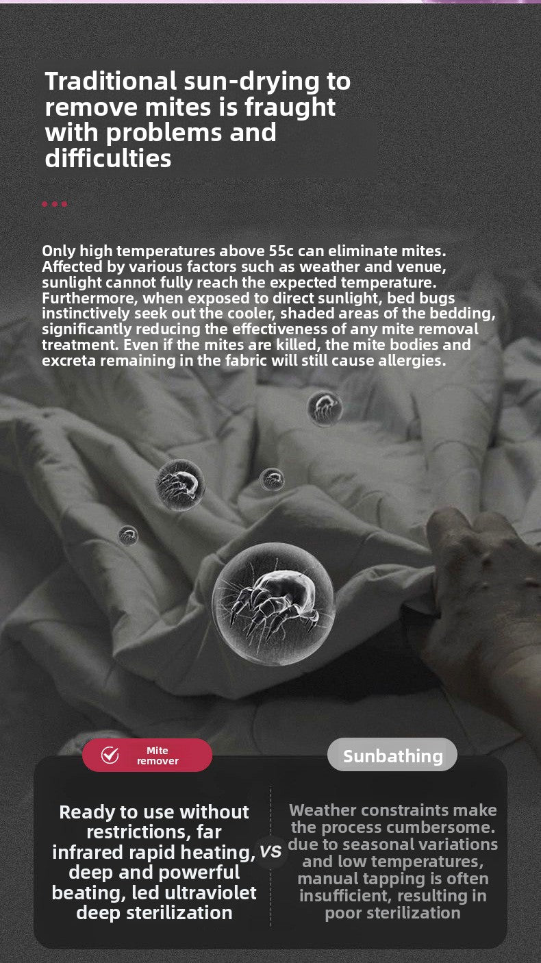 Home UV Sanitizing Vacuum: Cordless Bed Mattress Cleaner with Dual Vibration & Strong Suction - ziktop